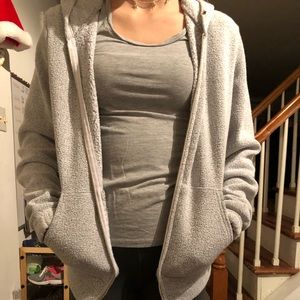Grey American Apparel Zip up hoodie